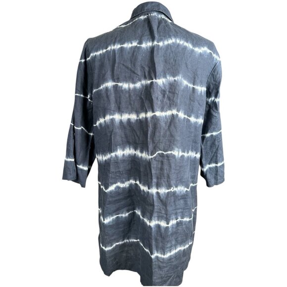 XCVI Top Womens Large L tie-dye lagen look casual artsy artist tunic 100% linen - Picture 10 of 15
